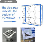 Customize Fabric Display Stand Trade Show Backdrop Portable Aluminum Pop Up Display Banner Backdrop with Collapsible Frame and Banner Set 10×7.5 FT