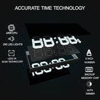 Digital Wall Clock with Double Sided Display, Large LED Clock with Timer,Alarm,Temperature and Date,Two Faced Hanging Digital Clock Large Display for Multiple Public Places(Red)