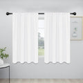 Easy-Going Rod Pocket Blackout Curtains for Bedroom, Room Darkening Window Curtains for Living Room, Thermal Insulated Noise Reduction Solid Window Drapes, 2 Panels(42x54 in, White)