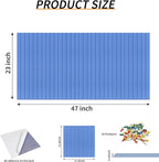 Large Felt Bulletin Board 23x47 Inch, 8pcs Peel and Stick Felt Wall Tiles Modern Push Pin Board for Wall Organization