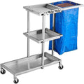 Janitorial Cart on Wheels - Versatile Cleaning Supplies nizer for Housekeeping, Garage, Garden, Closet, Cabinet, Broom & Mop Holder, Heavy-Duty Utility Storage