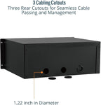 Tecmojo 4U Rack Drawer,Rack Mount Drawer for 19in Network Equipment/Server/AV Rack or Cabinet Enclosure,Sliding and Lockable Server Rack Drawer - Load-Bearing 44lb (20kg),with Cable Management Holes