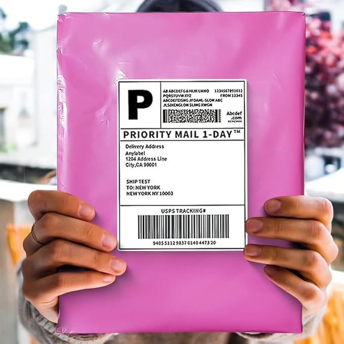POLYSELLS 25 pcs 24x24 Inches Pink Poly Mailers Shipping Envelopes, Strong Adhesive Sealing, Waterproof, and Tear-resistant Postal Mailing Bags for Clothing, Books, and Accessories
