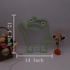 Frog Neon Sign for Room Wall Decor Neon Frog Light Up Sign Led Wall Art Holiday Birthday Gift