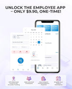 NGTeco Time Clock Cloud-Based, TC5 Face Recognition Time Clocks for Employees Small Business, 2.4G WiFi Remote Control Clock in and Out Machine with Software & iOS/Android App, No Monthly Fee