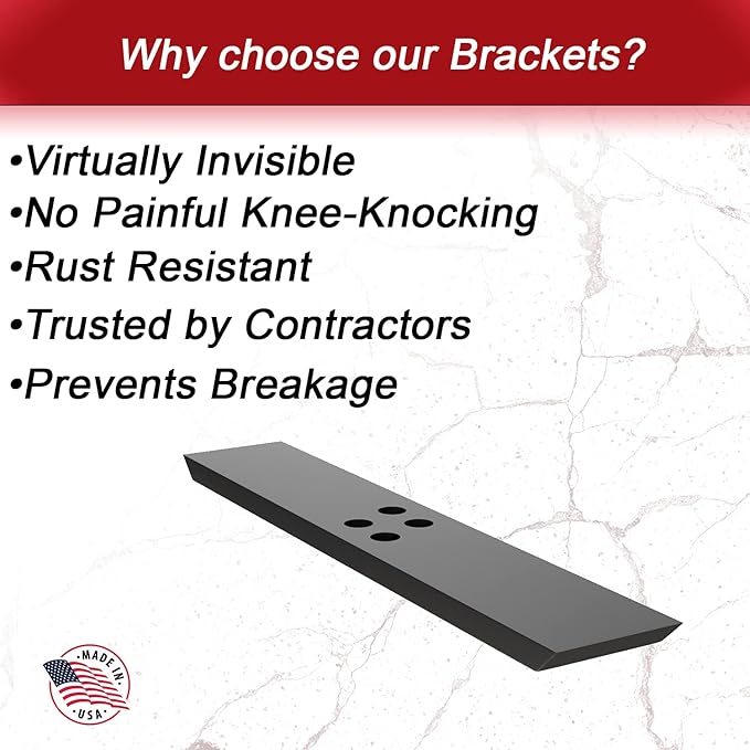 The Original Granite Bracket Flat Wall Aluminum Countertop Support Bracket (18) American Made Aluminum, Countertop Support, Kitchen Projects, Outdoor Projects, Commercial Spaces, DIY Home Renovations