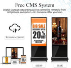 43" 4K LCD Digital Signage Display, Indoor Floor Standing Advertising Kiosk, Commercial Digital Signage Kiosk with Auto AD Box, HDMI WiFi Bluetooth Input, Android 12.0 Black