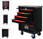 6 Drawer Rolling Tool Chest with Locker, 22.2" D Metal Movable Lockable Tool Cart Box Multi-Functional Hardware Storage Cabinet Box for Warehouse Basement Home Pantry Garage