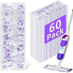 60 Pack Power Mop Refill Pads for Swiffer Power Mop , Disposable Swifter Wet Pad Refills for Swiffer, Replacement Spray Wet Pads Refills for Multi-Surface&Wood Floor Cleaning