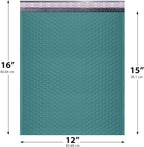 Green Large Poly Bubble Mailers 12x15 inch | Self Seal Padded Envelopes Cushioned Bubble Mailer | Usable Size 12x15 | WaterProof | Lightweight mailing Shipping Bags | 100 Pack Bulk