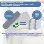 Replacement Microfiber Mop Pads - 18''x5'' Wet Dry Floor Cleaning Pad Compatible with Bona Floor Care System, Reusable Mop Refill Fits 17” to 18” Flat Mop - 4 Pack