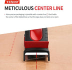 Heavy Duty Shipping Tape Dispenser: TENDO° Essential Line – Reusable, Replaceable, Eco-Friendly 2’’ Master Piece Dispenser for Pros with Patented 10° Sloped Chromium Blades - P-2200 (4th Gen.)_Red