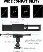 AboveTEK Tablet Wall Mount -360° Rotation iPad Wall Holder for Retail & Business, Anti Theft iPads Stand Fits 7"-11" Tablets Including iPad Pro/Air/Mini, Galaxy Tab - Security Lock & Key - (Black)