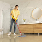 Tyroler Heavy Duty Floor Squeegee for Concrete Floors | 16.5" Squeegee for Floor with 55" 4-Part Handle | Squeegees Broom for Floors | The MoppyShmoppy is The Ideal Squeegees Mop for All Surfaces