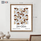 VCK 24x30 Poster Frame 5 Pack, Brown Walnut Wood Picture Frame, Exclusive Wood Grain, Wall Mounting Hanging