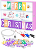 Purple Cinema Light Box with 312 Letters, Emojis & 3 Markers - Led Light Box Sign for Home & Purple Bedroom Decor for Girls - Light Up Letter Board - Best Gift Idea for Girls on Christmas