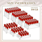 Leinuosen 7 Pcs Extra Large Buffet Risers Set 10" to 16" Rectangle Acrylic Display Box Catering Dessert Table Riser Food Display Decorative Stand with Hollow Bottom for Catering Supplies(Clear)