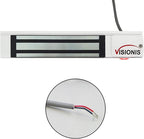 Visionis VS-VISML300LED-WH Indoor 300lbs White Electromagnetic Lock with LED Sensor for Door Access Control