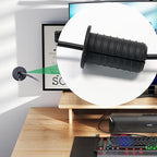 2pc Starlink Cable Grommet 3/4" Silicone Anti-Slip Wall Hole Pass Through Split Cable Bushings for TV Wire Ethernet Cord, Starlink Cable Routing Kit Accessories,38mm/1.5"Ht, Black