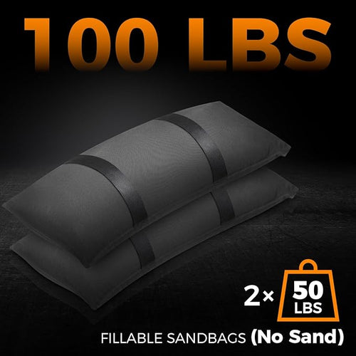 100 LBS Umbrella Base Weight Sandbags, Sand Bags for Weight, 2 Packs Fillable Sandbags for Umbrella Base, Weatherproof Furniture Heavy Duty Weight Bags For Patio Cantilever Umbrella Trampoline Garden