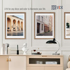 VCK 18x24 Poster Frame 5 Pack - Walnut, High-End Wood Picture Frames with Polished Plexiglass, Display 16x20 Photo with Mat or 18x24 without Mat, Art Gallery-Quality, Wall Hanging, Walnut