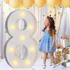 imprsv 3FT Marquee Numbers, Light Up Numbers for 18th 80th Birthday Decorations, Light Up Sign 8 for Wedding Anniversary Party Decor, Pre-Cut Foam Board Kit