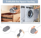Durable Collapsible Laundry Baskets, Mesh Pop Up Laundry Hamper with Side Pocket, Foldable Clothes Storage Hamper with Reinforced Carry Handles for Laundry, Bathroom, Kids Room, Dorm or Travel Grey