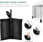 Best Choice Products 10x10ft Easy Pop Up Canopy w/Side Wall, 10 Pockets, Portable Carrying Case, 1-Button Setup, 4 Weight Bags - White