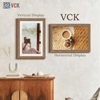 VCK 12x18 Frame 5 Pack - Brown Walnut, Natural Textured Solid Wood Poster Picture Frame, Wall Gallery Frame