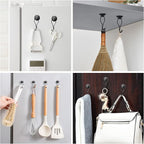 MIKEDE Black Magnetic Hooks Heavy Duty, 80 lb+ Strong Swivel Swing Neodymium Magnetic Hooks for Hanging, Strong Magnet Hanger for Cruise Cabins, Locker, Toolbox, Home, Kitchen - Pack of 10