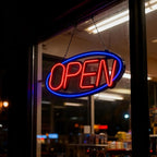 32'' X 15'' ASBAVA Super Bright LED Open Sign Remote Controlled — Dynamic Light Modes Neon Large Open Sign for business - Get Your Business Seen Day or Night (RED and BLUE)