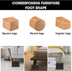 Bed Risers 4 Inch Heavy Duty, Oversized Furnitures Risers 4 inch Support 6000 lbs, Bed Table Rising Blocks, Fits for Couch, Sofa, Chair, Furniture Lifts 4 Pack,Dark Brown