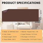 Marine Carpet,5 FT x 25 FT Brown Indoor Outdoor Carpet 0.2" Thick Boat Carpet with Water-Proof TPE Backing, Non-Slide Outdoor Marine Carpet Roll for Home, Patio, Porch, Deck