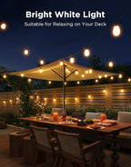 Govee S14 Bulb Outdoor String Lights 2, 144ft Smart RGBIC Warm White Patio Lights with 45 LED Bulbs, 111 Scene Modes for Outdoor Decor, Works with Alexa, Google, Matter, APP Control, IP66 Waterproof