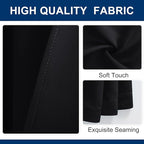 Hiasan Patio Sliding Room Divider Door Curtains - Extra Wide Privacy Room Thermal Insulated Blackout Curtain with Back Tab & Rod Pocket for Bedroom Partition(100 x 108 Inches, Black)