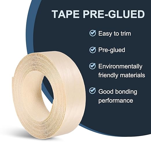 PATIKIL Birch Edge Banding, 1-1/2 Inch x 25 ft Wood Veneer Tape Pre-glued Flexible Plywood Edge Banding with Hot Melt Adhesive for Furniture Restoration