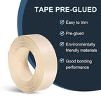 PATIKIL Birch Edge Banding, 1-1/2 Inch x 25 ft Wood Veneer Tape Pre-glued Flexible Plywood Edge Banding with Hot Melt Adhesive for Furniture Restoration