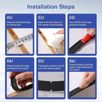 U-Shape Edge Banding, 16.4ft TPE Self Adhesive Veneer Edging Trim Flexible Corner Edge Protector, Furniture Edge Strip for Countertop Table Cabinet Shelve Restoration (3/4'' (20mm), Black)