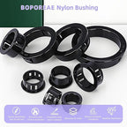 4 pcs Black Snap Bushing 2-5/8" (70 mm) Mounting Diameter, Plastic Cable Hole Grommets for Wiring, Round Nylon Snap in Locking Electrical Wire Cord Hose Tubing Bushings Grommets Protectors
