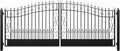 ZUMI Dual Swing Steel Gates - 16x6 ft. Weatherproof Greerwich Style for Home Security