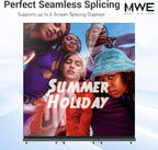 80 Inch LED Digital Signage Display, Foldable Seamless Stitching Kiosk, P1.86 GOB LED Screen Poster with Flight Case, Commercial Advertising Display for Events, Rentals and Weddings (Black, 2 Unit)