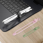 Nearockle Silicone Cable Ties Cord Organizer for Cable Management, 24PCS 4.2" and 7.1" Reusable Cable Organizer Electronic Accessories for Home, Office, Kitchen, School, Travel (4 Colors)
