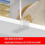 4 PCS Clear Shelf Dividers, Closet Vertical Purse Organizer for Closet, for Handbags, Clutches, Clothes, Towels, Shelf Dividers for Closet Organization Wooden Shelves for Bedrooms, Kitchens and Office