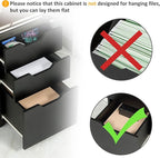 HOMCOM 3 Drawer Mobile File Cabinet, Rolling Printer Stand, Vertical Filing Cabinet, Black