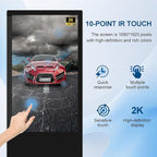 55 Inch Digital Signage Display, 4k Floor Standing LCD Touch Interactive Display Screen,with WiFi USB/App Software Input Digital Totem Auto Ad Player Android 14