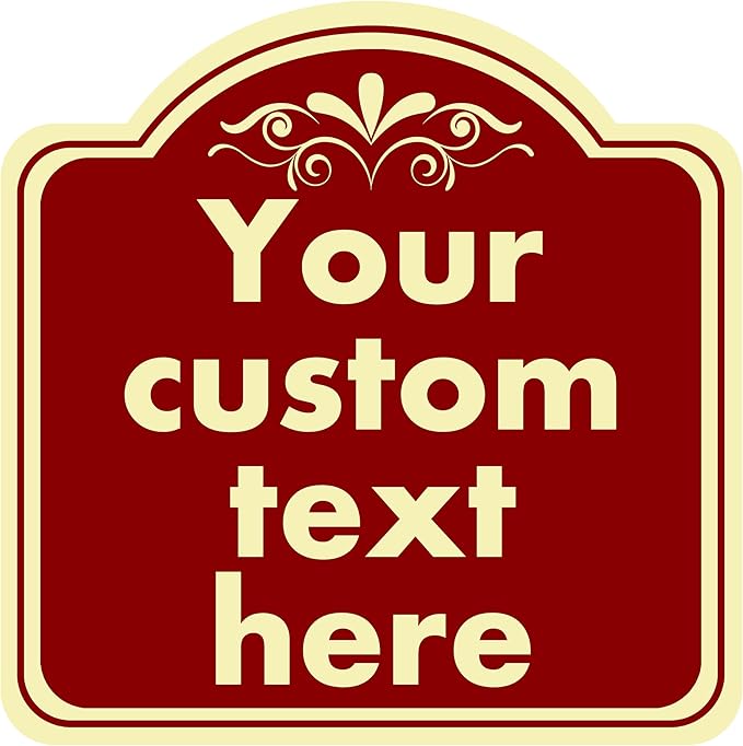 Aluminum Weatherproof Metal Sign, Custom Indoor/Outdoor Decorative Sign, Modern Style, Red, 14*14 Inch