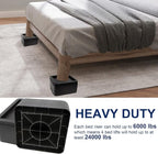 Bed Risers 3 Inch, Oversized Fit Up to 5.5" Legs, Heavy Duty Support 6000lbs, Stackable 6/9 inch Bed Raising Blocks Furniture Sturdy Bed Lifts for College Dorm Rooms, Couches, Tables, Desks