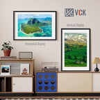 VCK 24x36 Poster Frame 5 Pack - Black, Exclusive Woodgrain Solid Wood Picture Frame, Matted to 20x30 or 24x36 without Mat, Horizontal and Vertical Formats with Included Hanging Hardware