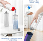 Spray Mops for Hardwood Floors Cleaning: MEXERRIS Wet Mop with 2 Refillable Bottles - Floor Mop with 4 Washable Pads for Swiffer PowerMop - Home Commercial Dry Dust Mops for Laminate Tile Vinyl Wood