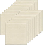 20Pcs Carpet Tiles Peel and Stick, Self Adhesive Carpet Floor Tile 12” x 12”, White Soft Padded Flooring Sticker, Home Decor for Bedroom Living Room Office, 20 sq ft per Box